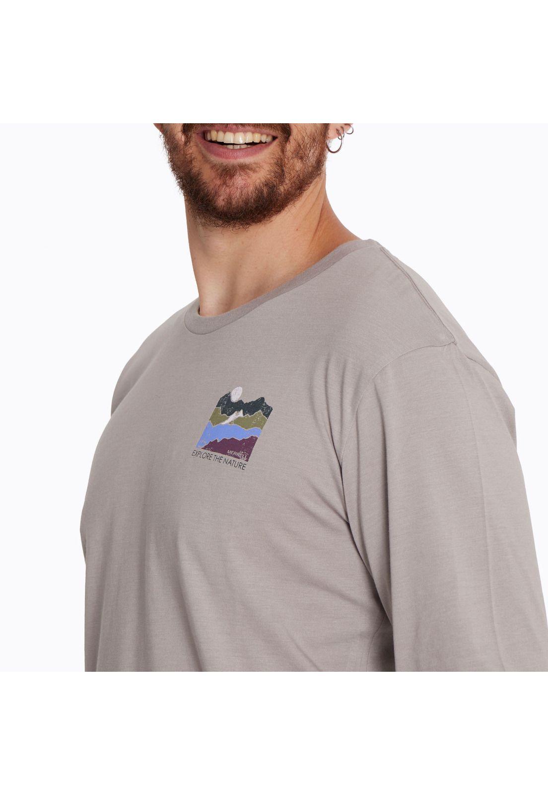 Polera Hombre Logo Gris-3