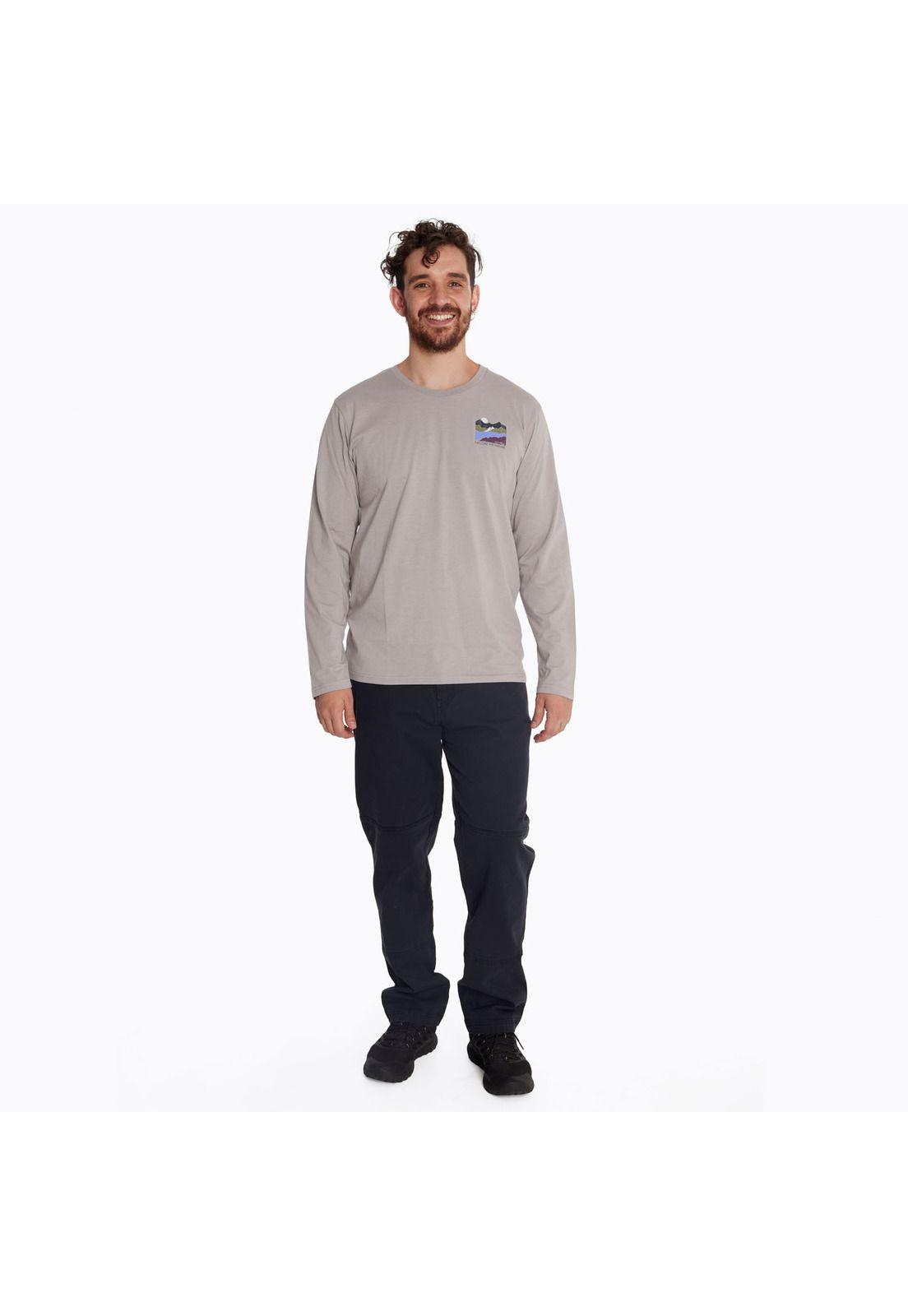 Polera Hombre Logo Gris-5