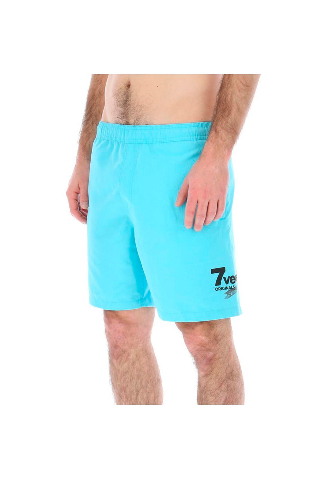 Traje De Baño Hombre Plain Celeste 7Veinte-1