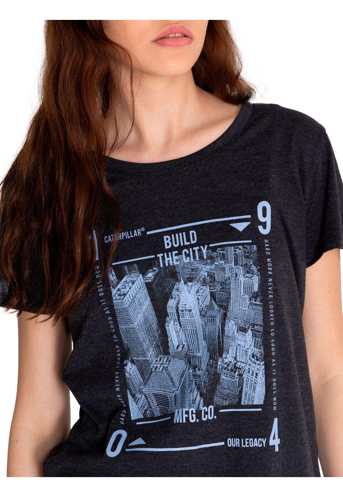 Polera Manga Corta Mujer Crew Graphic Tee 2 Negro-4