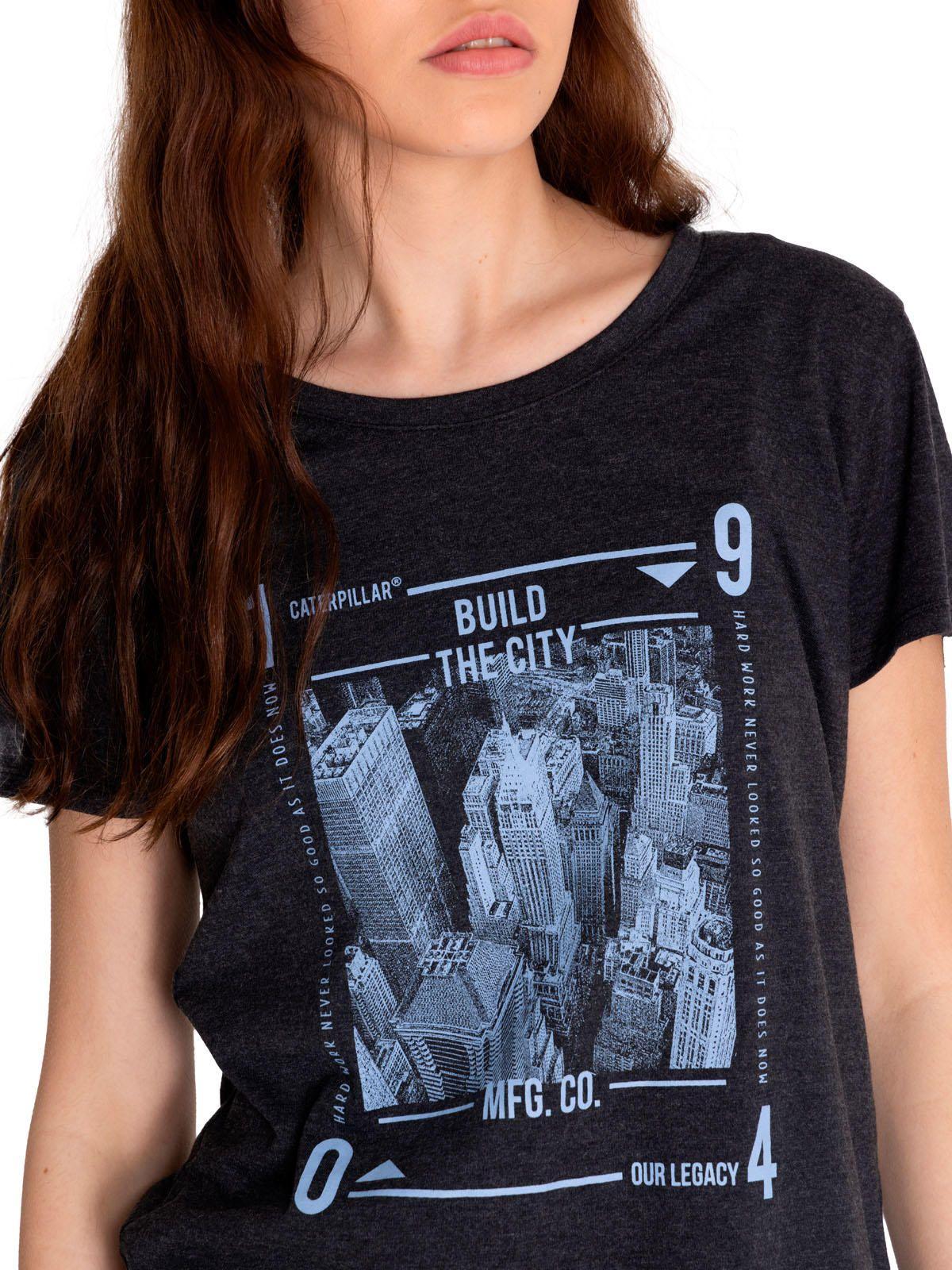 Polera Manga Corta Mujer Crew Graphic Tee 2 Negro-4