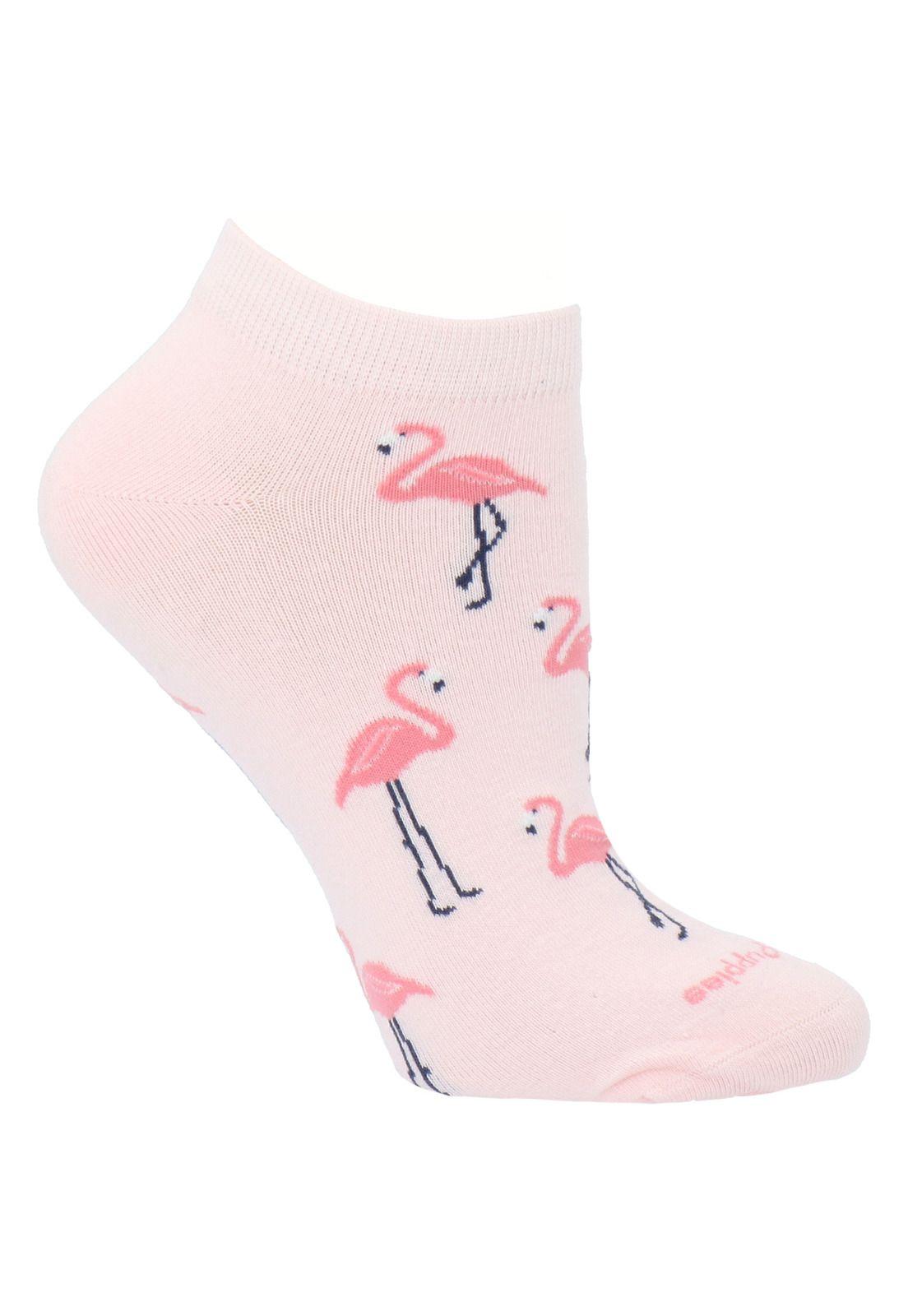 Calcetín Algodón Flamingo Rosa Mujer-0