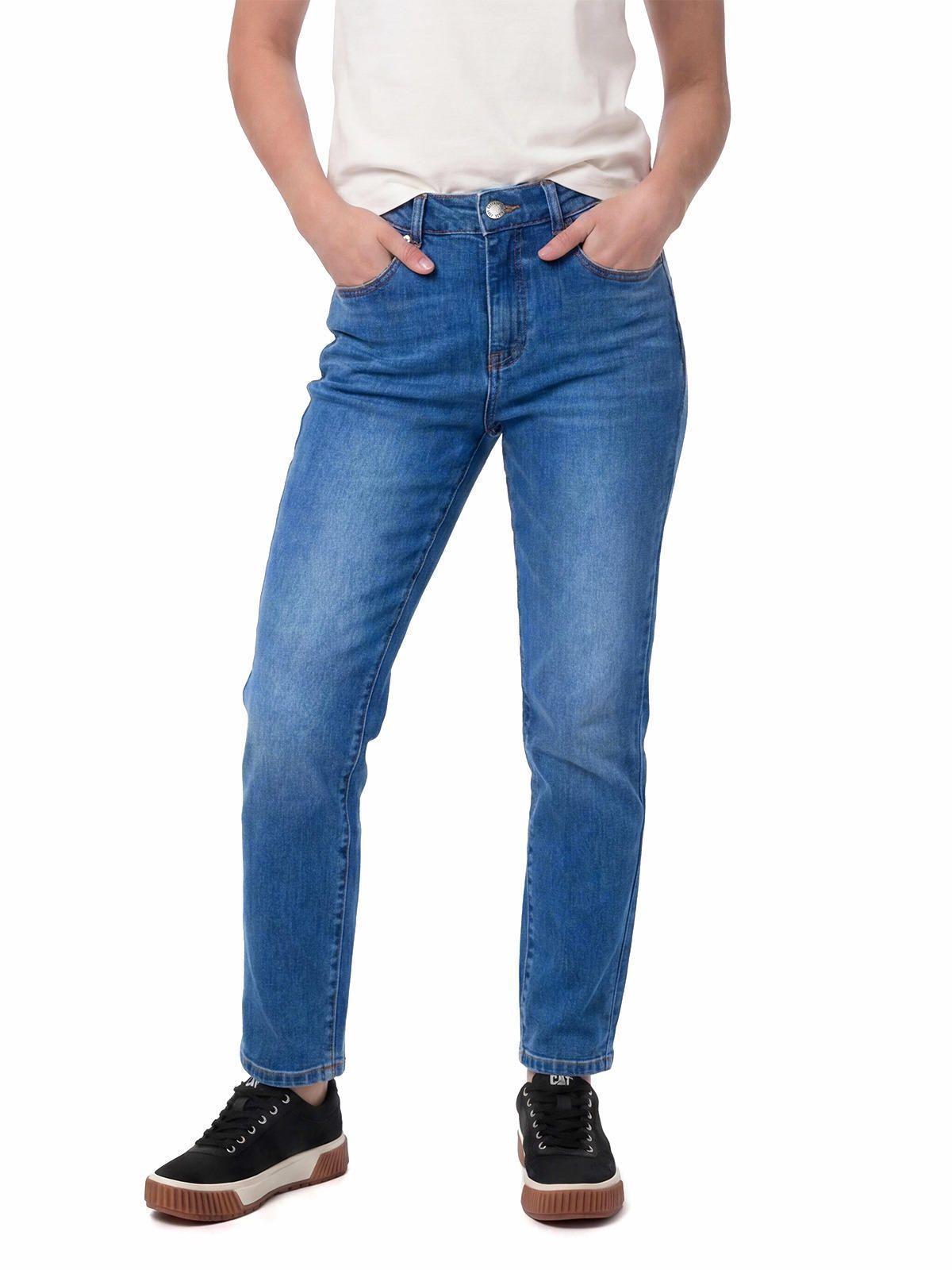 Jeans Mujer High-Rise Straight Leg Azul índigo-0