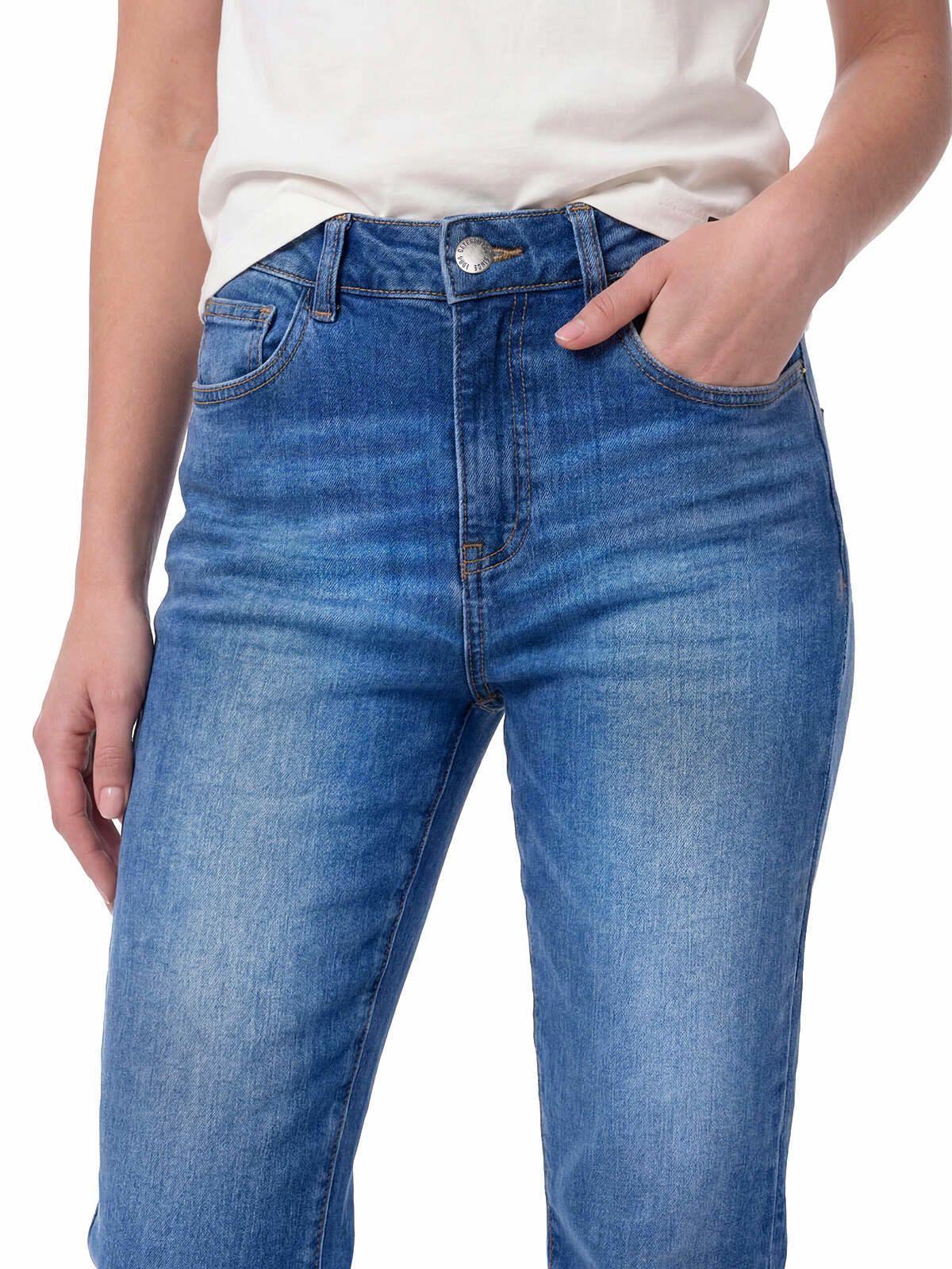 Jeans Mujer High-Rise Straight Leg Azul índigo-4