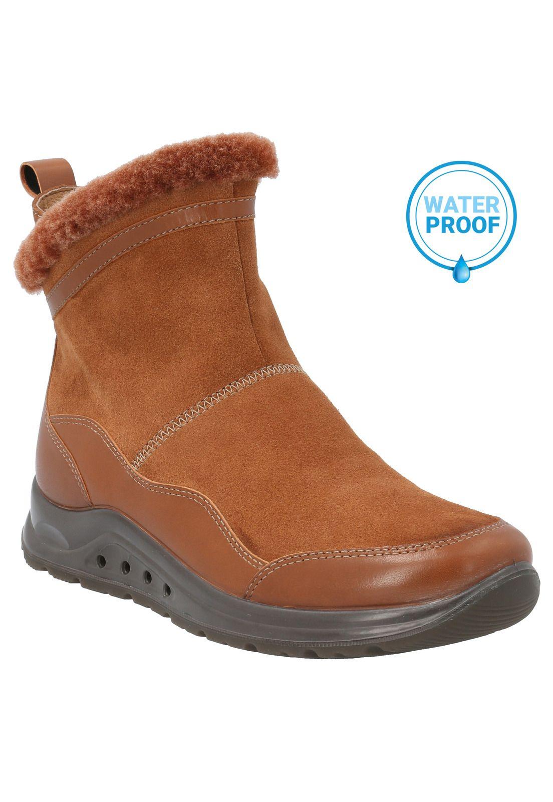 Botín Cuero Mujer Air Fur Bootie Marrón-0