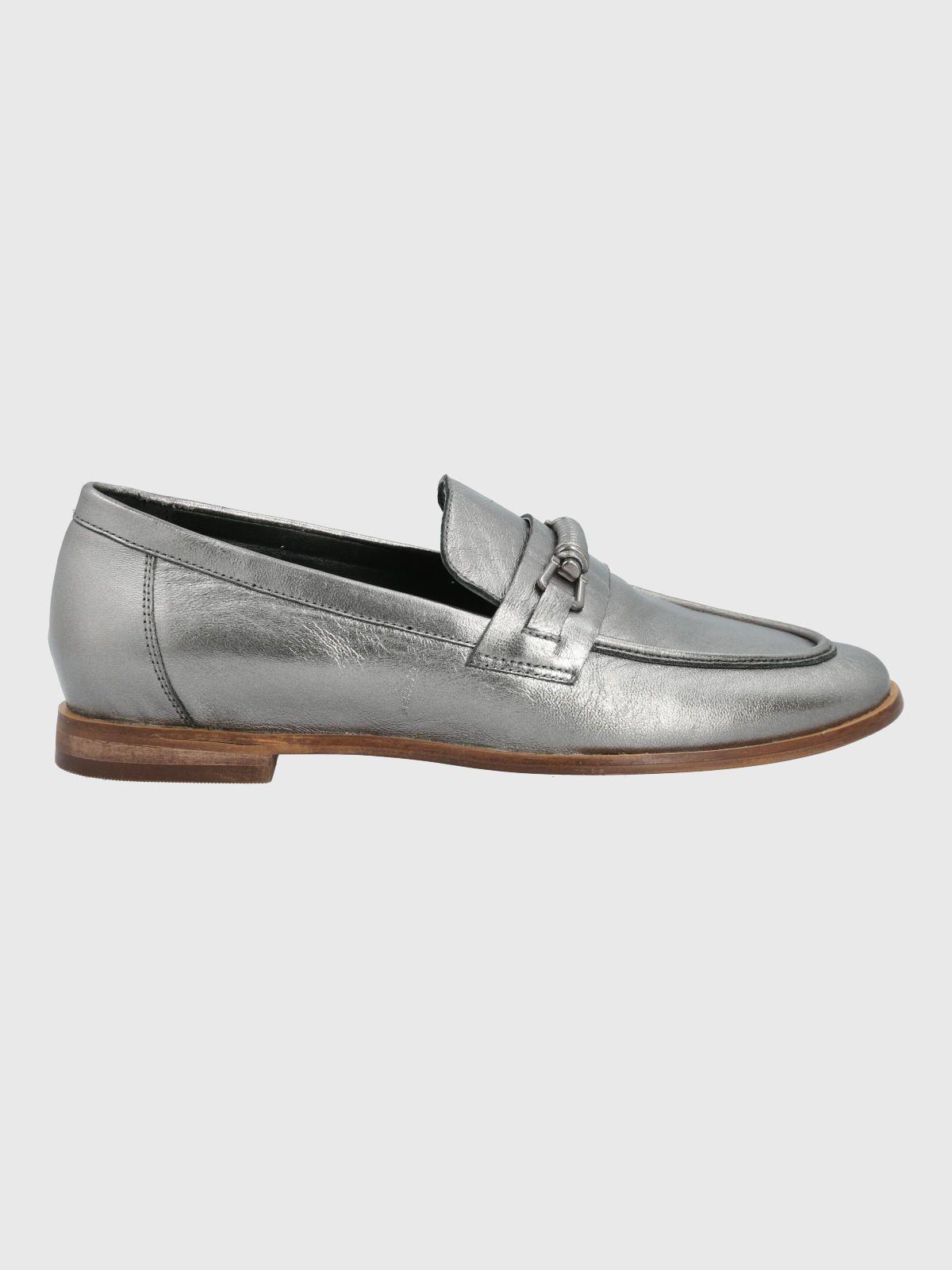 Mocasin Cuero Mujer Madsen Metalizado-1