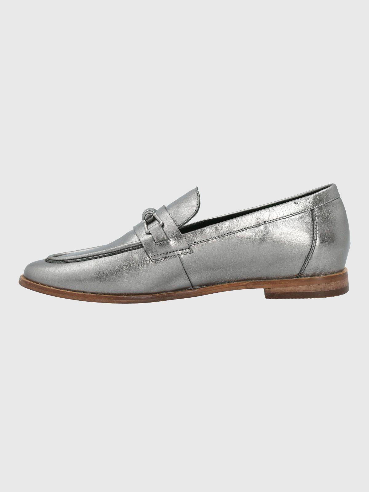Mocasin Cuero Mujer Madsen Metalizado-5