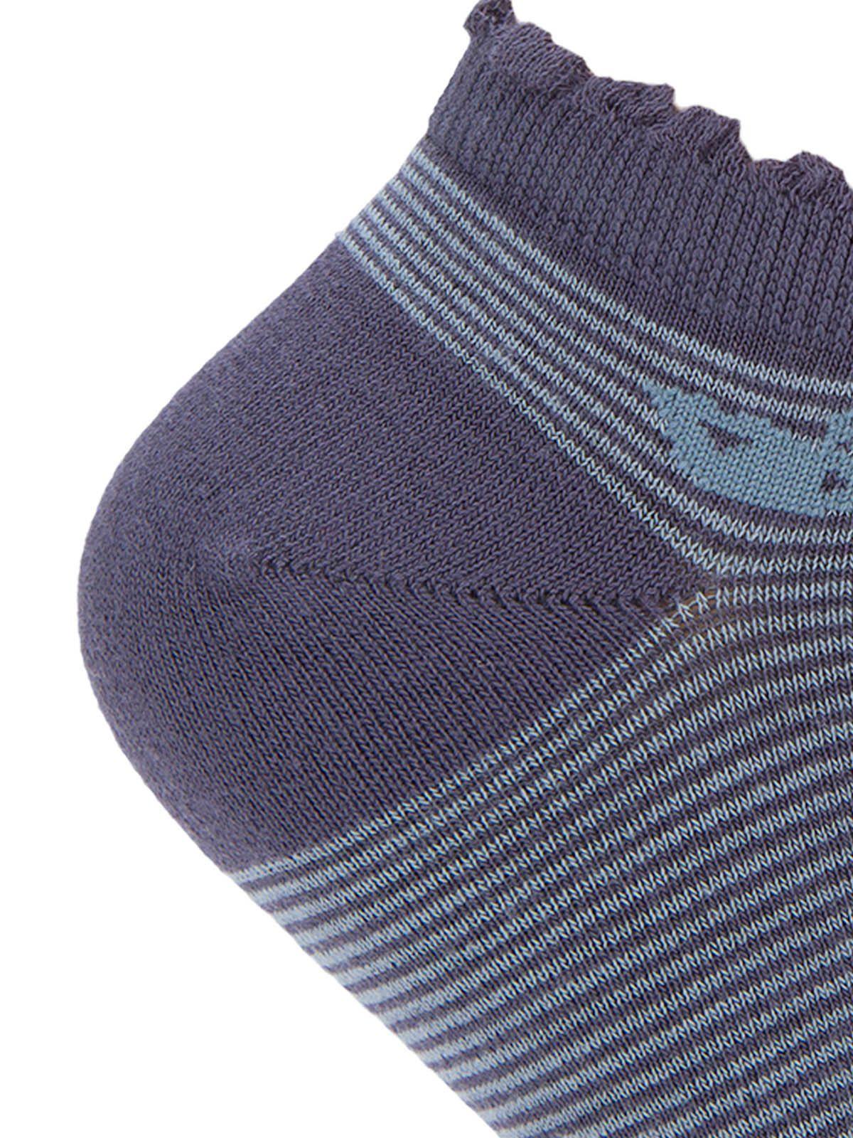 Calcetin Bambú Mujer Ped St Lines Azul-2