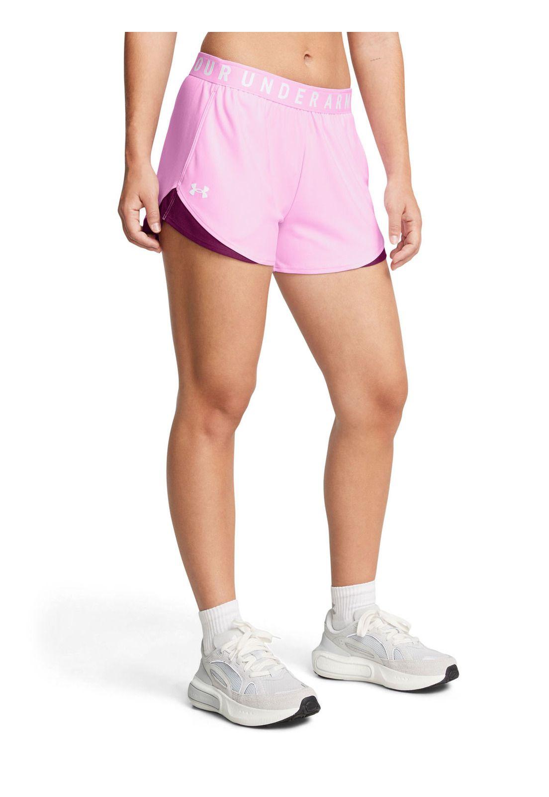 Shorts UA Play Up 3.0 para mujer Rosa-3