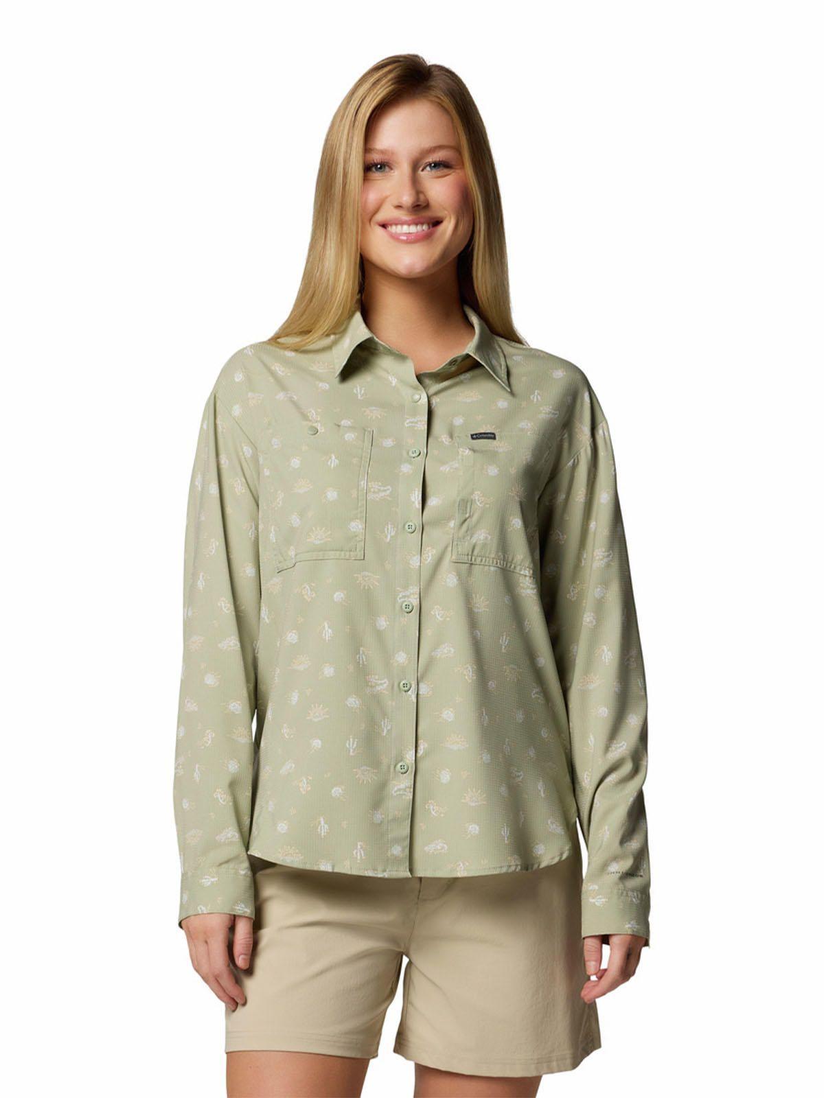 Camisa M/L Mujer Silver Ridge Pattern Beige-0