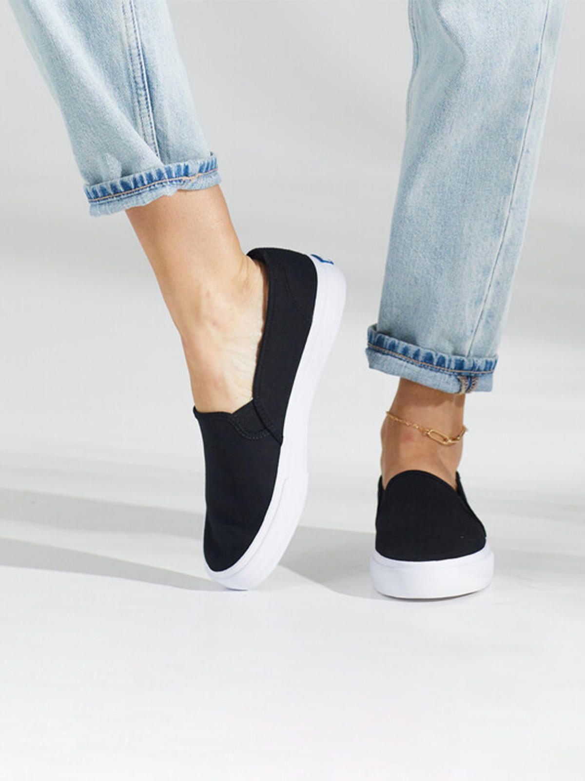 Zapatilla Negra Mujer Double Decker -1