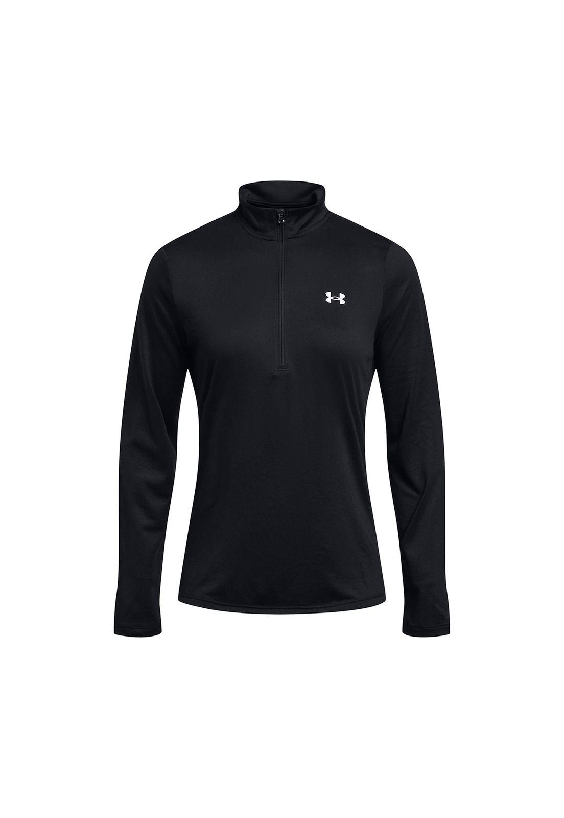 Polerón UA Tech half zip para mujer Negro-0