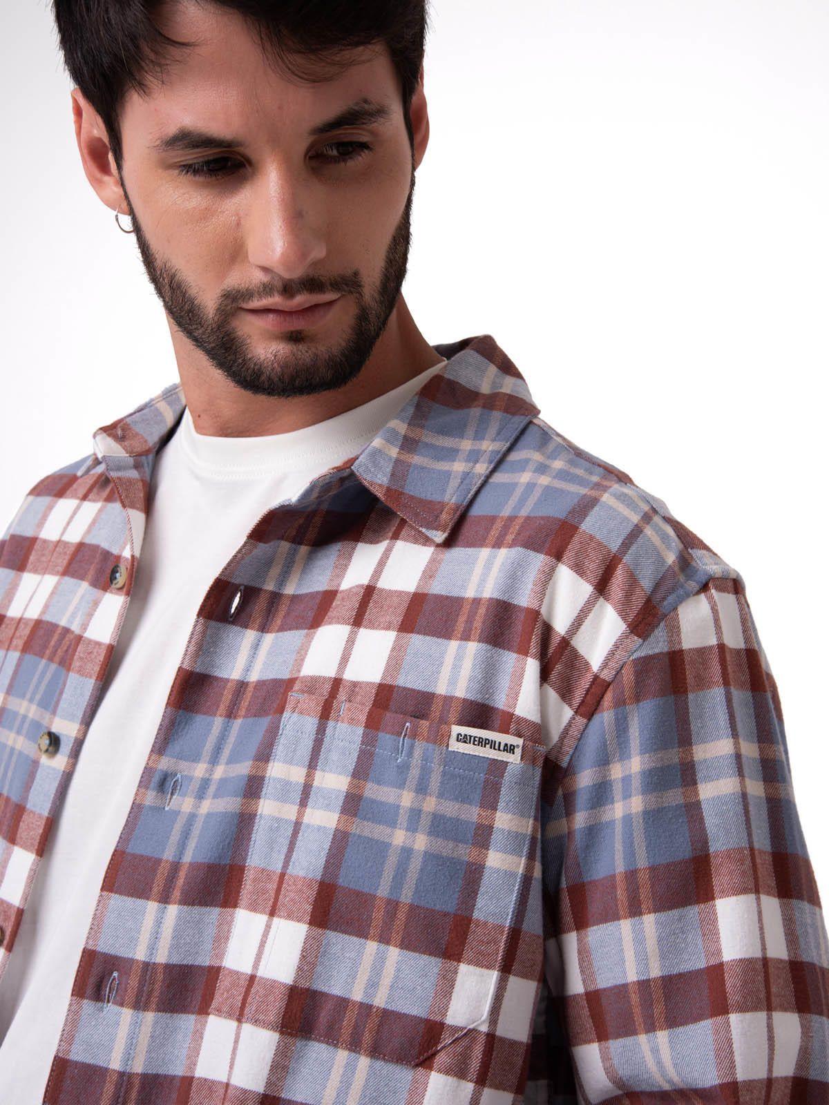 Camisa Manga Larga Hombre Classic Flannel Celeste-3