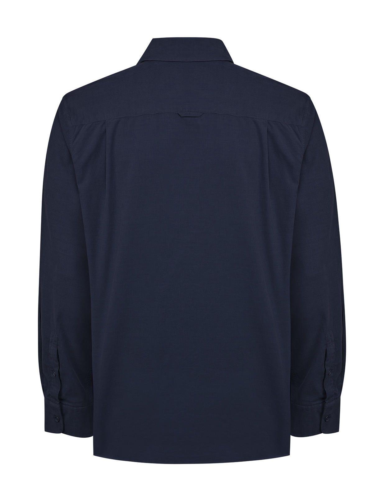 Camisa Algodón Orgánico Hombre Corduroy Azul marino-1