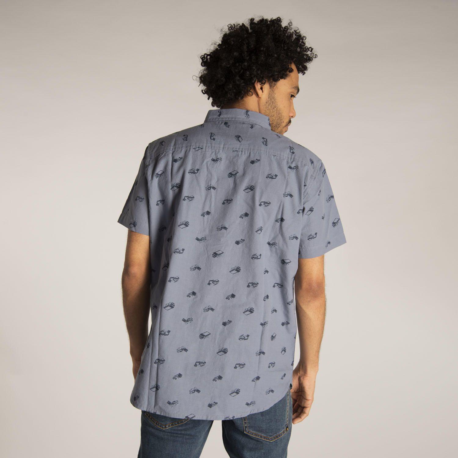 Camisa M/C Hombre Foundation S/S Ao Sh Azul-2