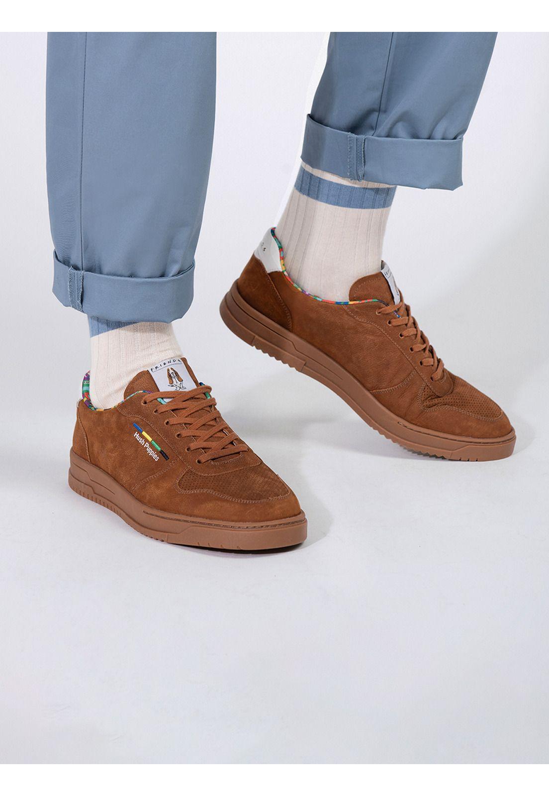 Zapatilla Cuero Friends Hombre Hudson Café-3