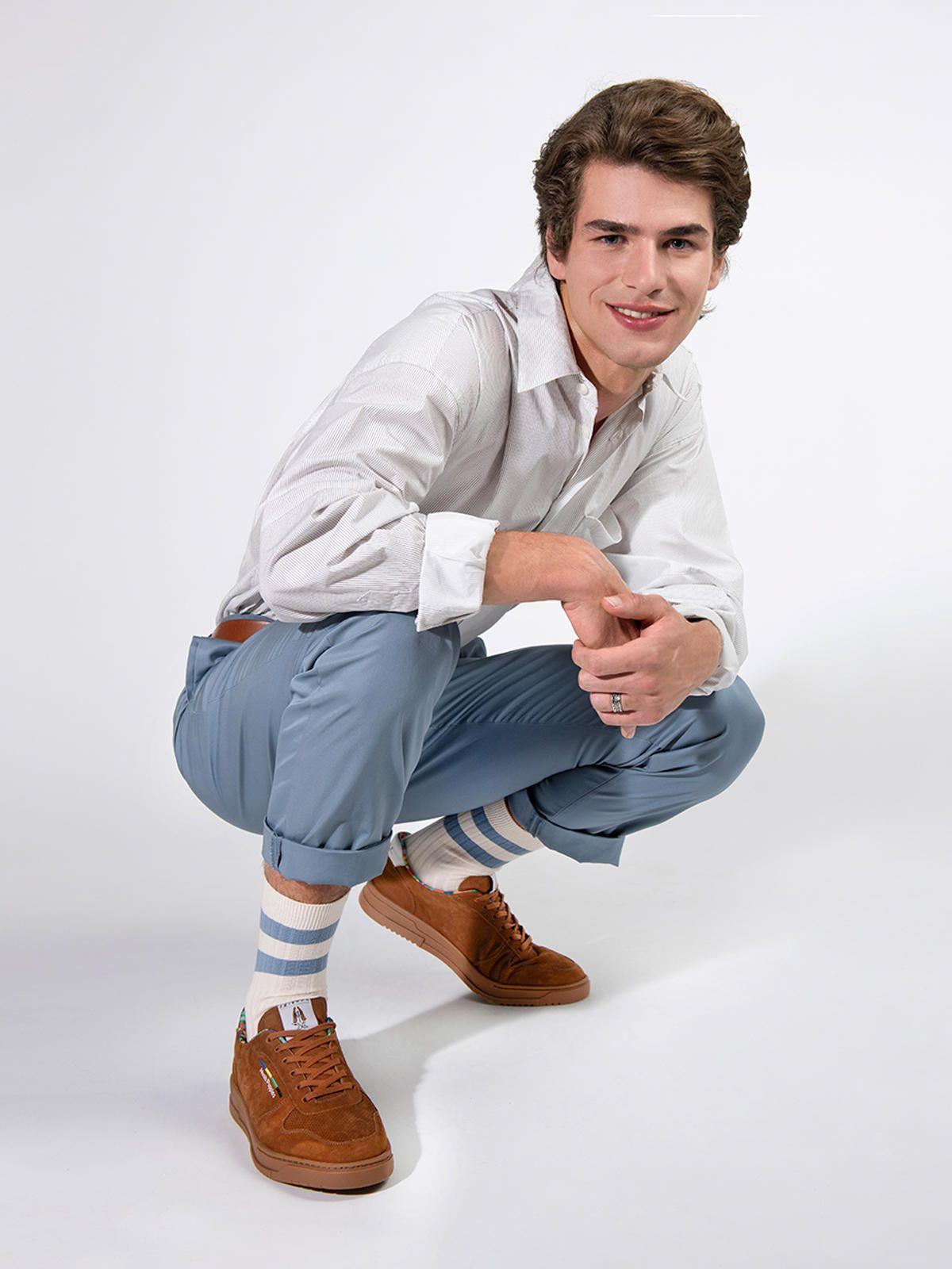 Zapatilla Cuero Friends Hombre Hudson Café-4