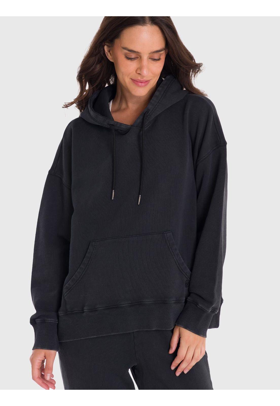 Polerón Mujer Hoodie Mich Negro-1