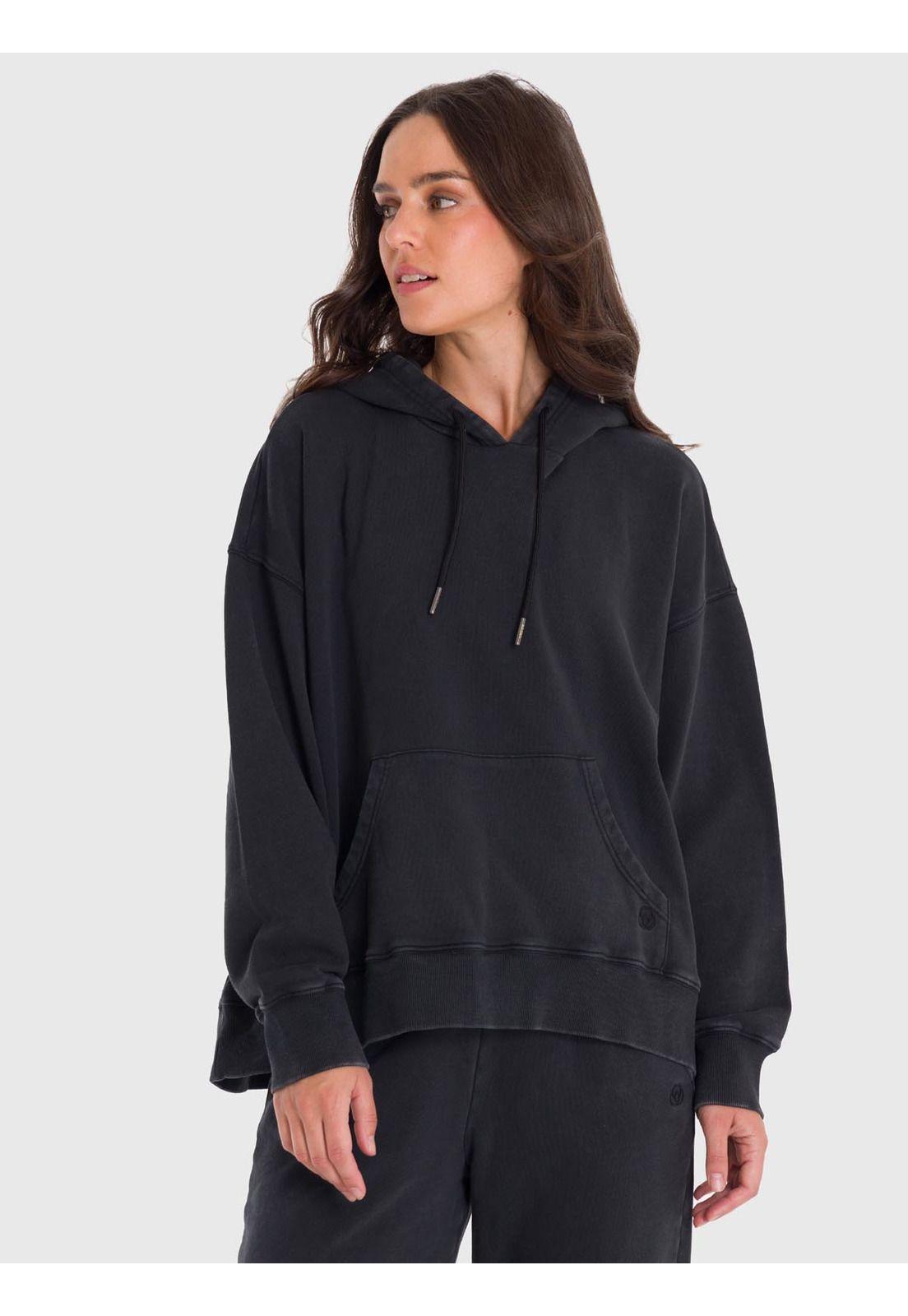 Polerón Mujer Hoodie Mich Negro-4