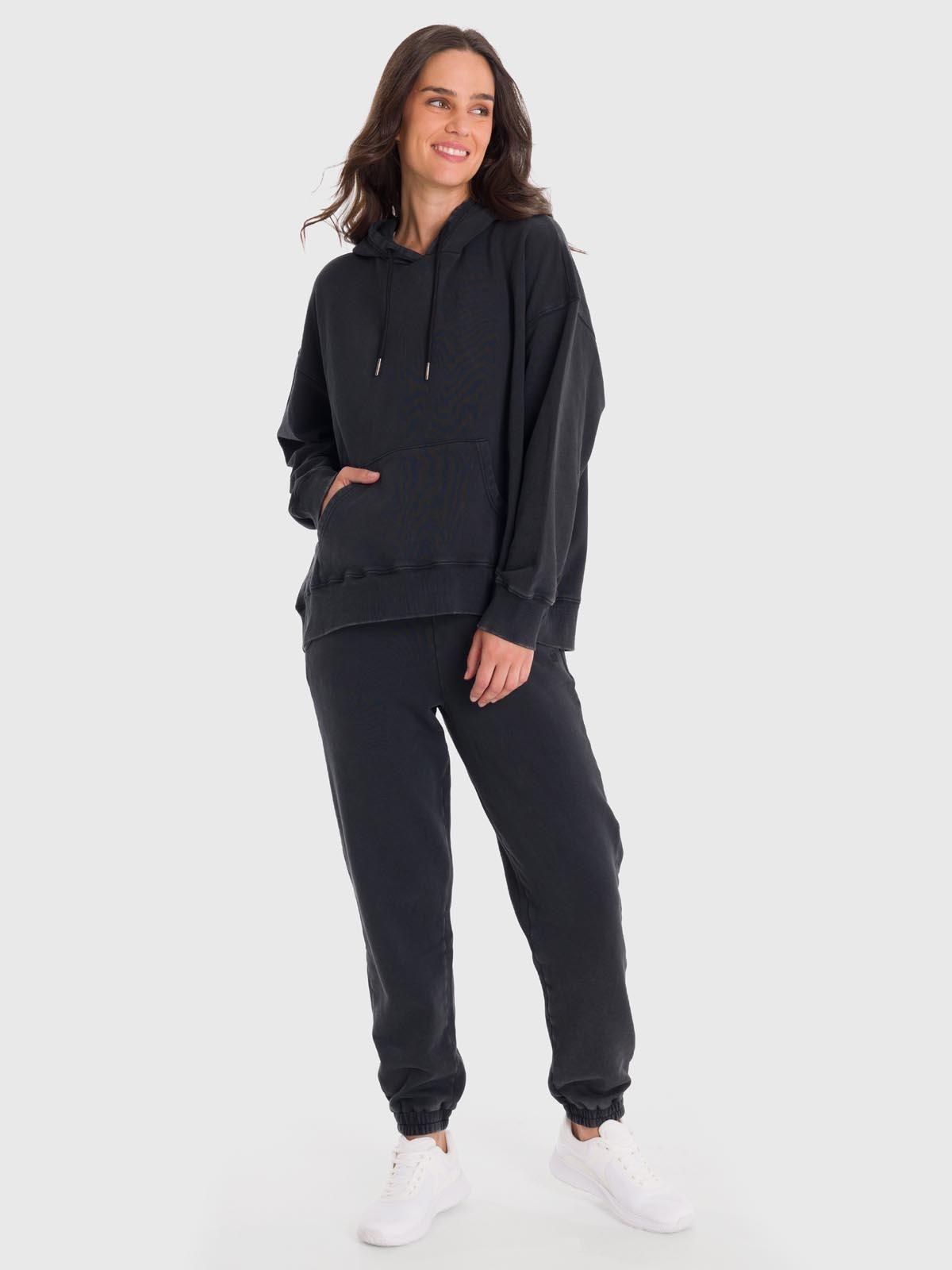 Polerón Mujer Hoodie Mich Negro-0