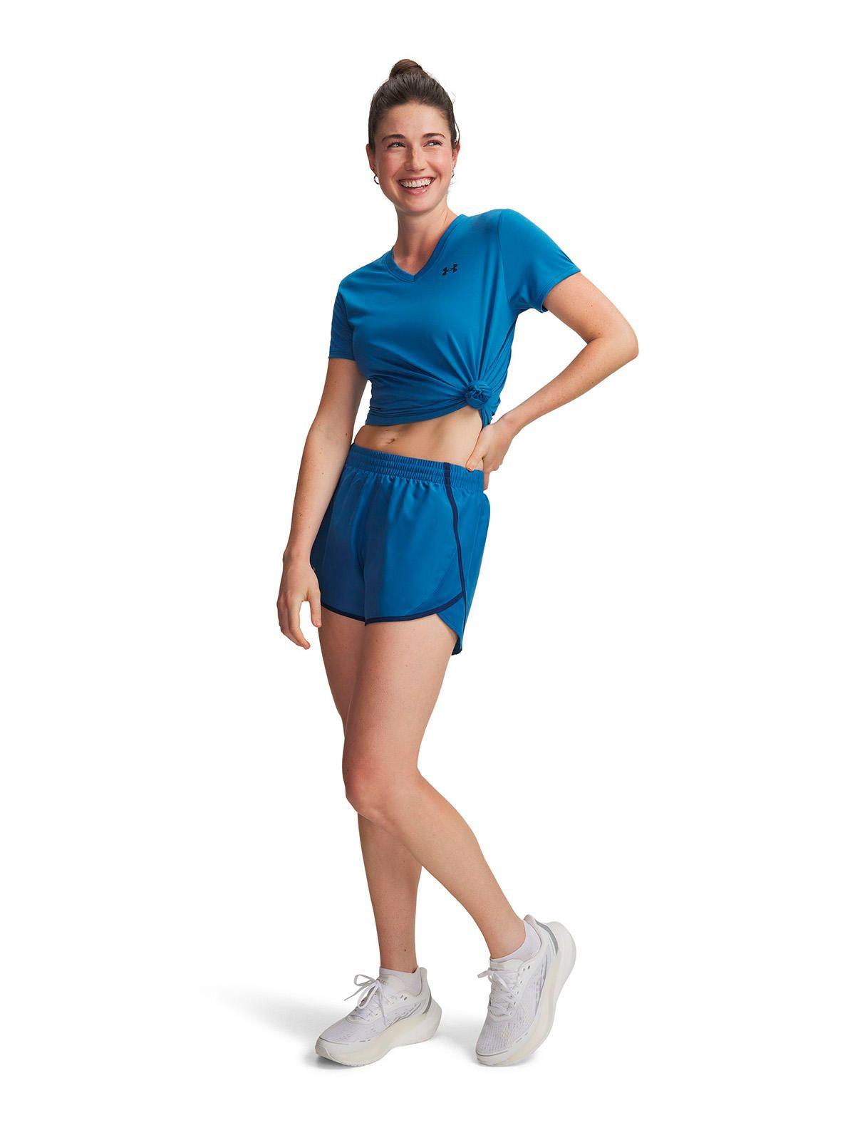 Short Fly-By 3" azul Mujer-3