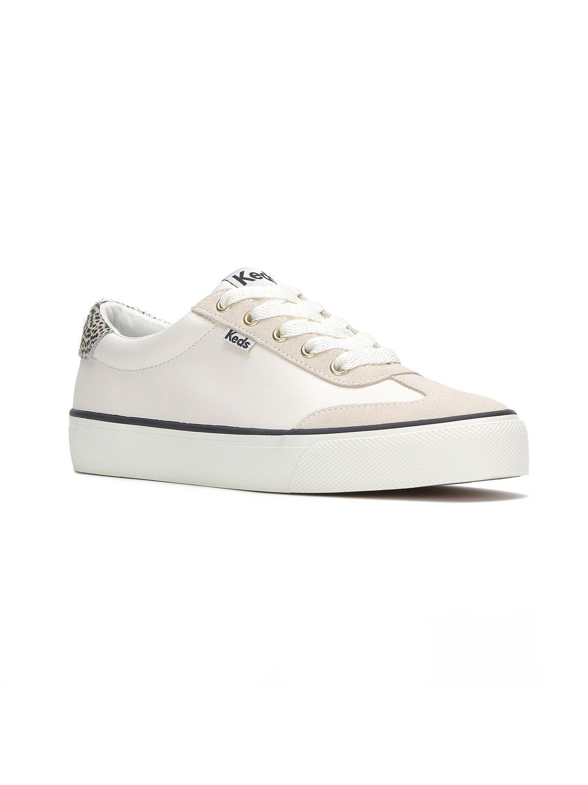 Zapatilla Cuero Mujer Jump Kick Beige-3