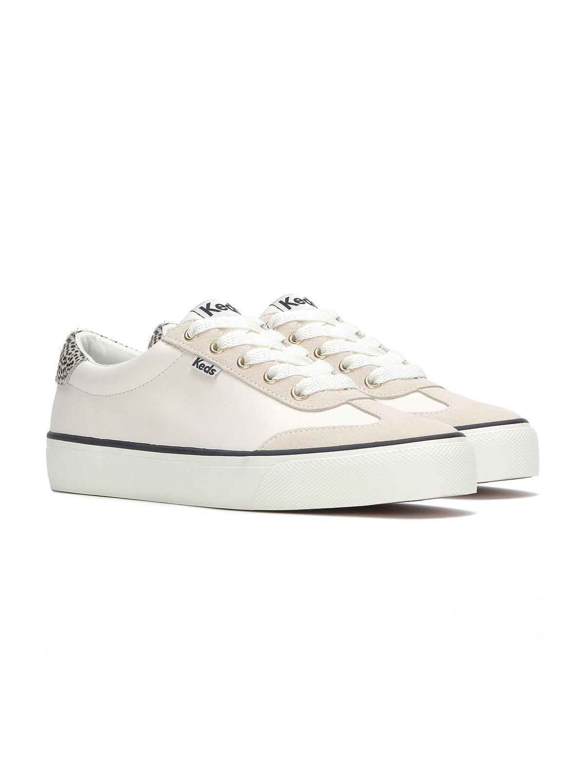 Zapatilla Cuero Mujer Jump Kick Beige-4