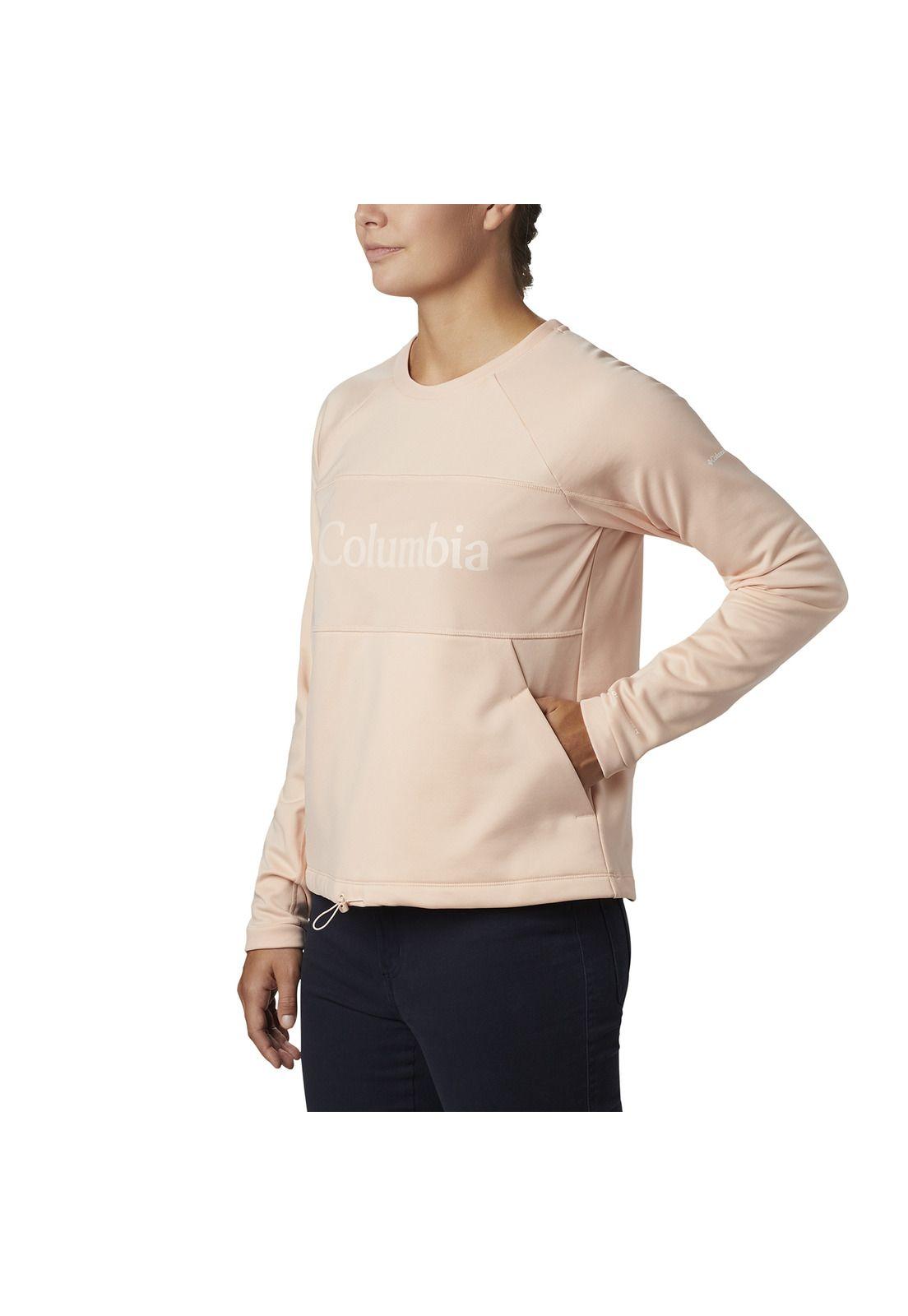 Poleron Mujer Windgates Fleece Crema-3