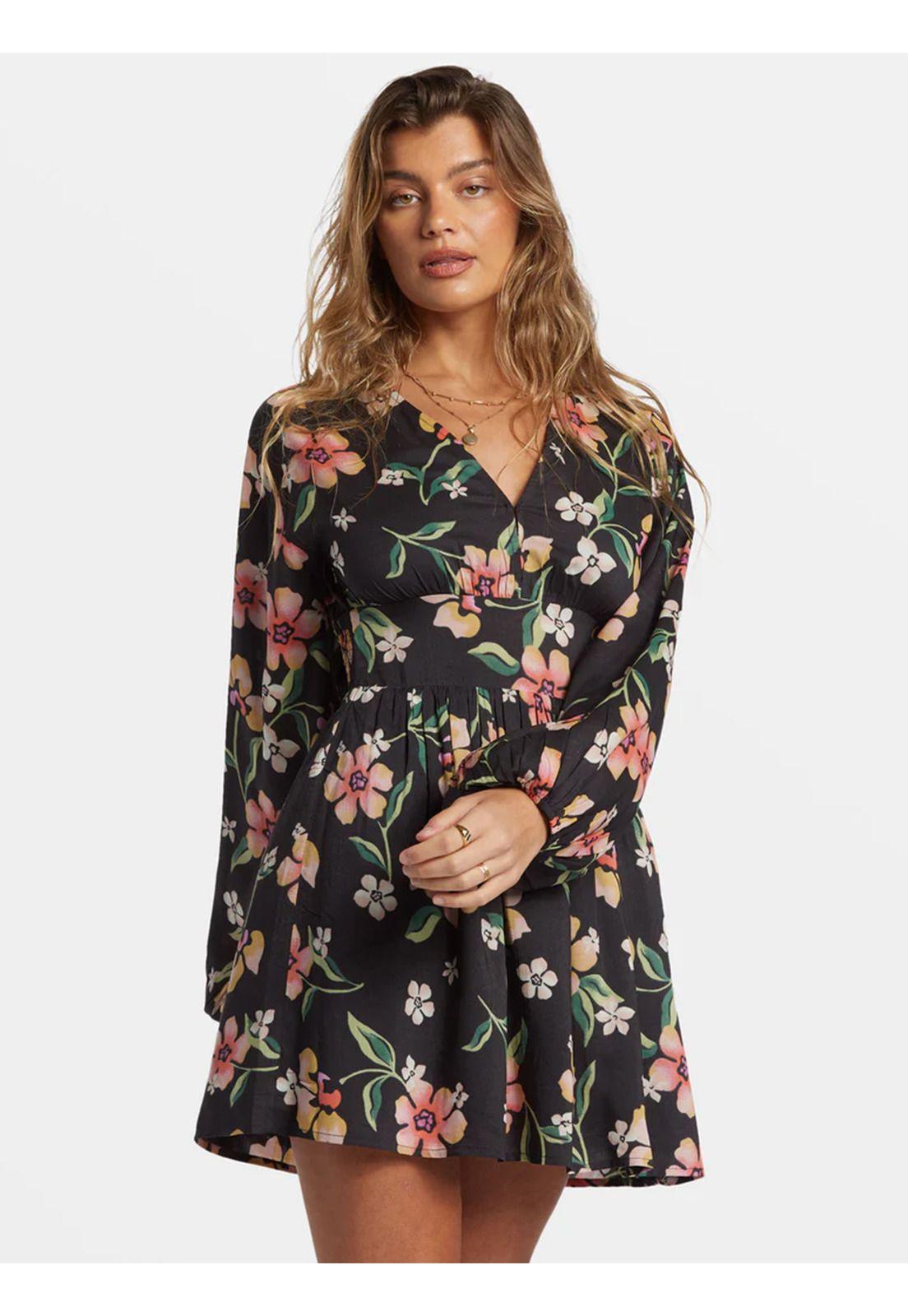 Vestido Night Bloom Mini Negro-3