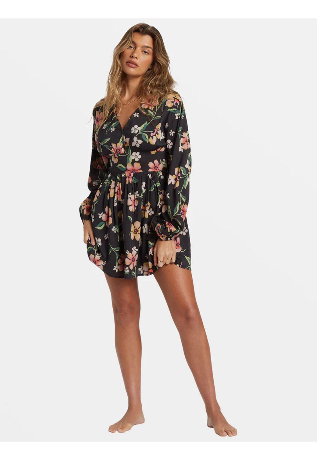 Vestido Night Bloom Mini Negro-5