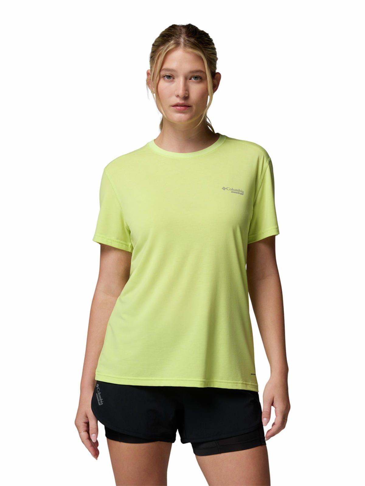 Polera M/C Mujer Endle Trail Running Amarillo-0