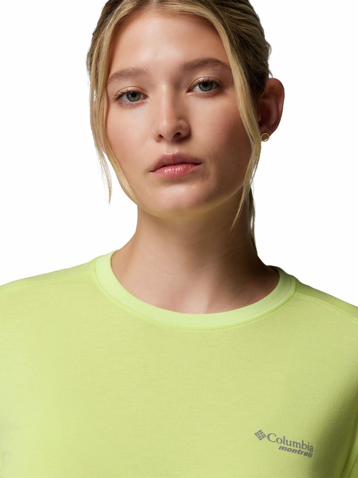 Polera M/C Mujer Endle Trail Running Amarillo-1