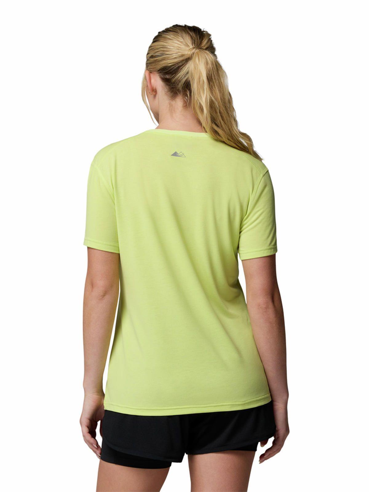 Polera M/C Mujer Endle Trail Running Amarillo-4