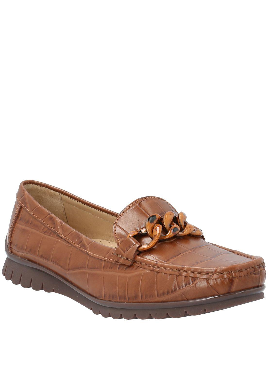 Mocasin Cuero Mujer Badana Marrón-0