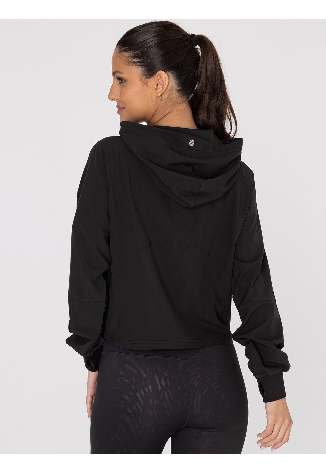 Polerón Mujer Half Zip Demi Negro-1