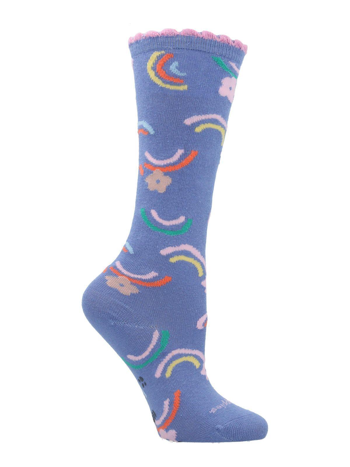 Calcetin Algodón Niña Kh St Rainbow Azul-0