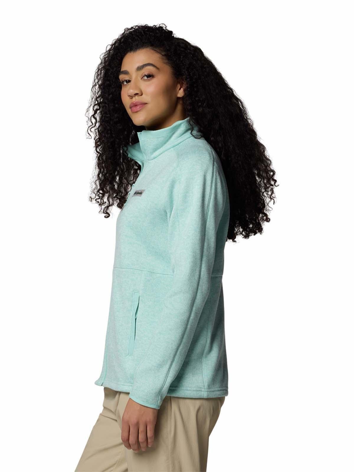 Polar Mujer Sweater Weather Full Zip Verde-1