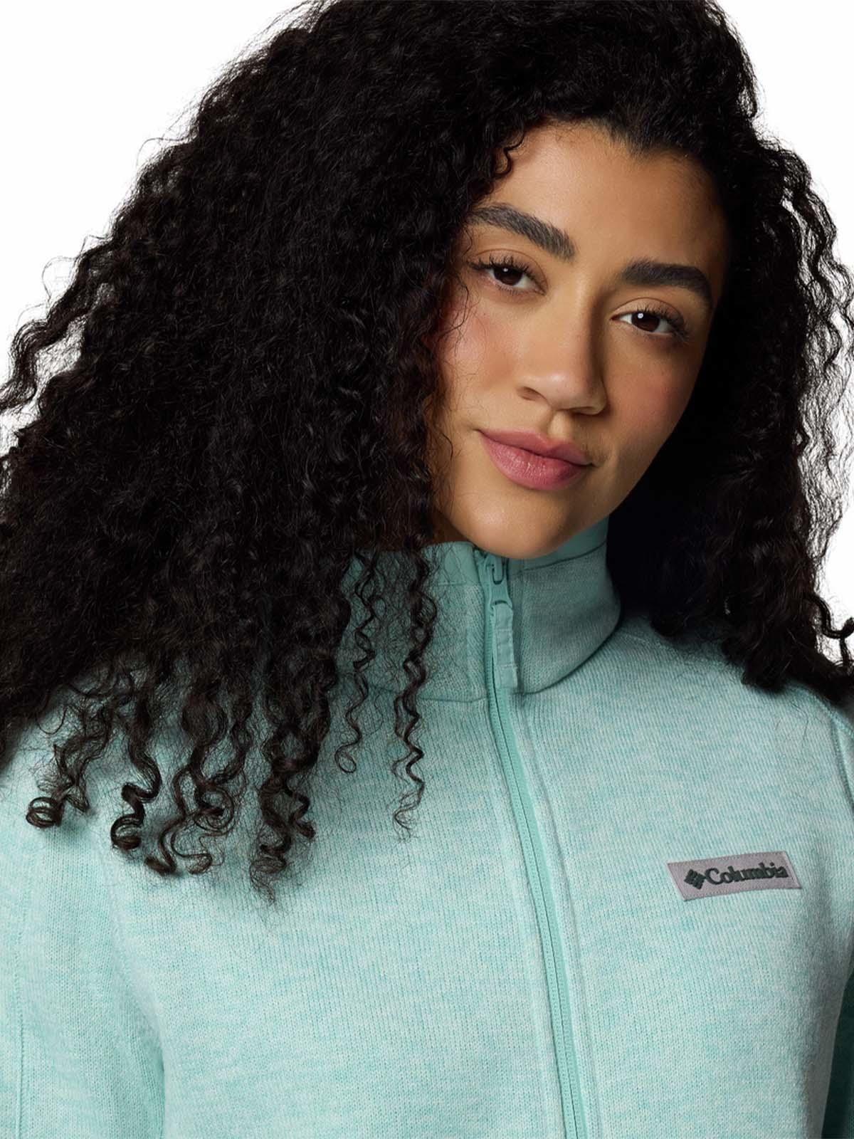 Polar Mujer Sweater Weather Full Zip Verde-3