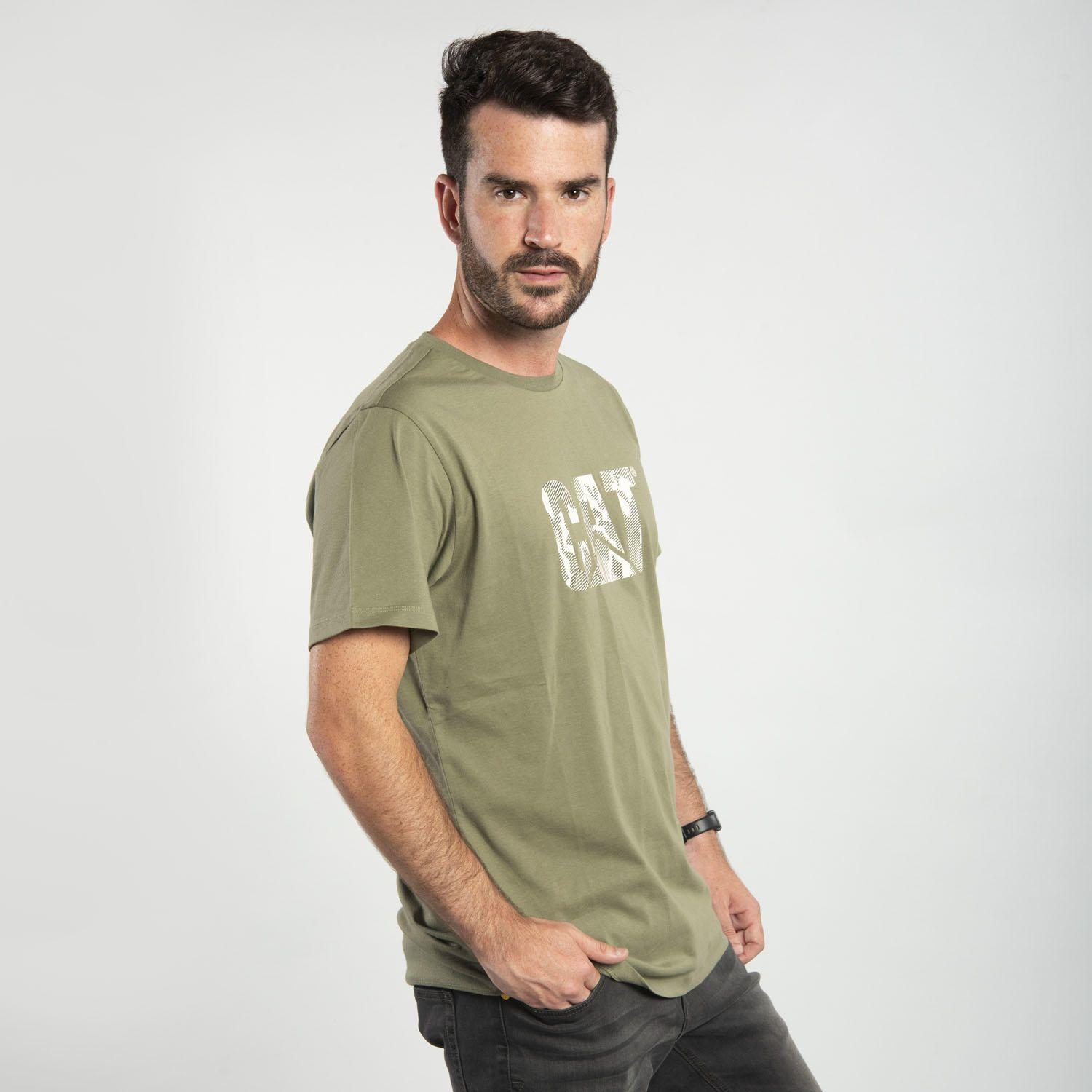 Polera M/C Hombre Slim Fit Logo Tee Verde Musgo-2