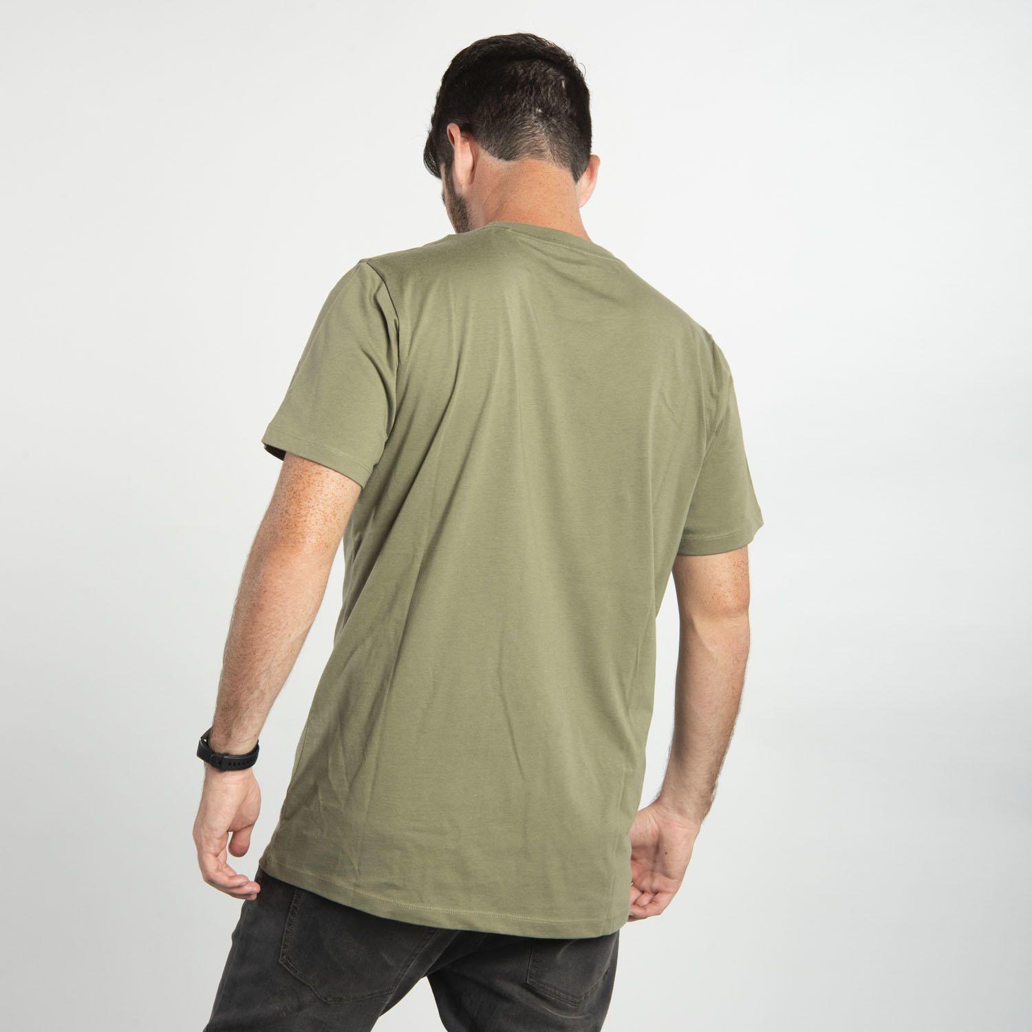 Polera M/C Hombre Slim Fit Logo Tee Verde Musgo-3