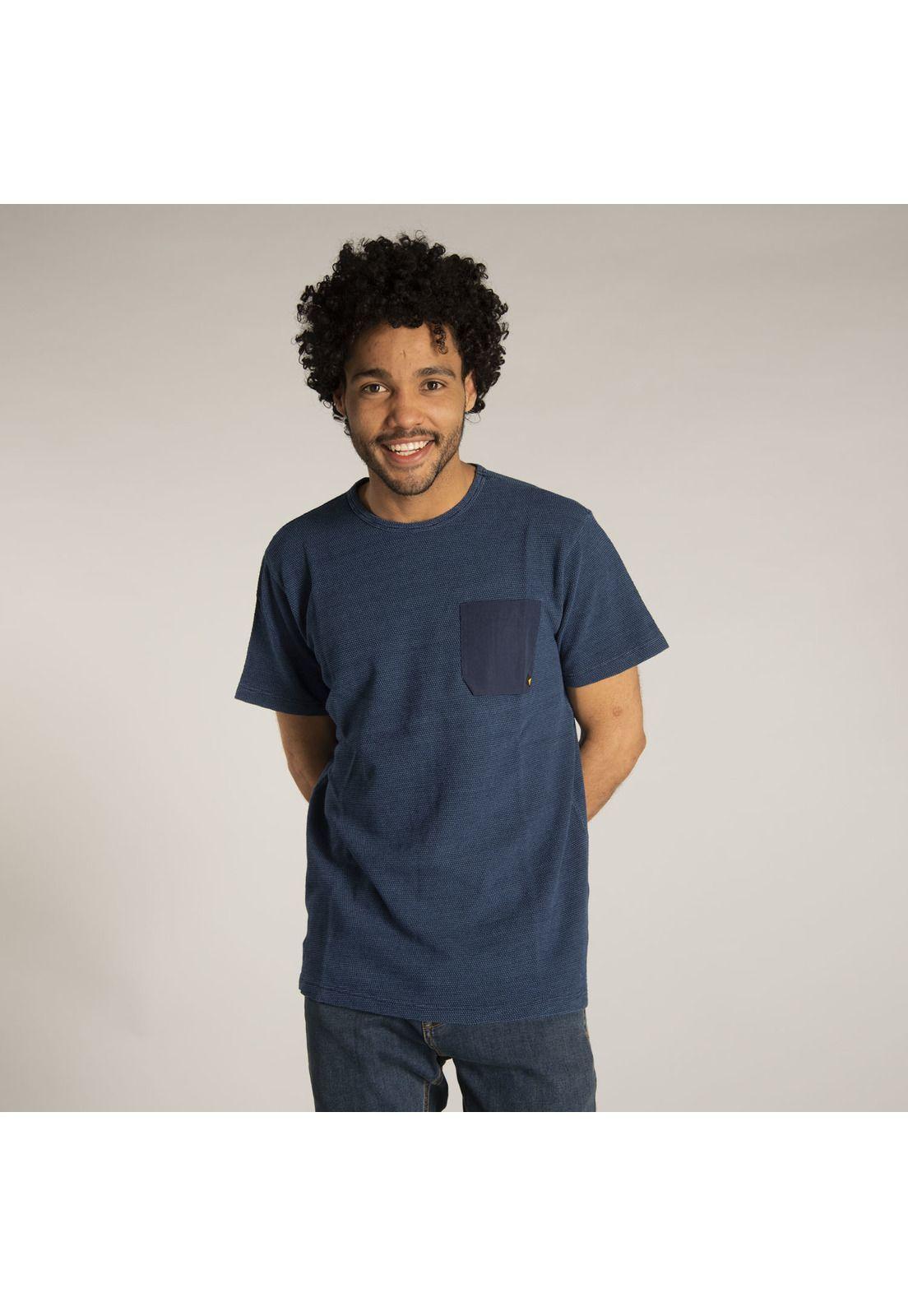 Polera M/C Hombre Fdtn Work Pkt Tee Azul-0