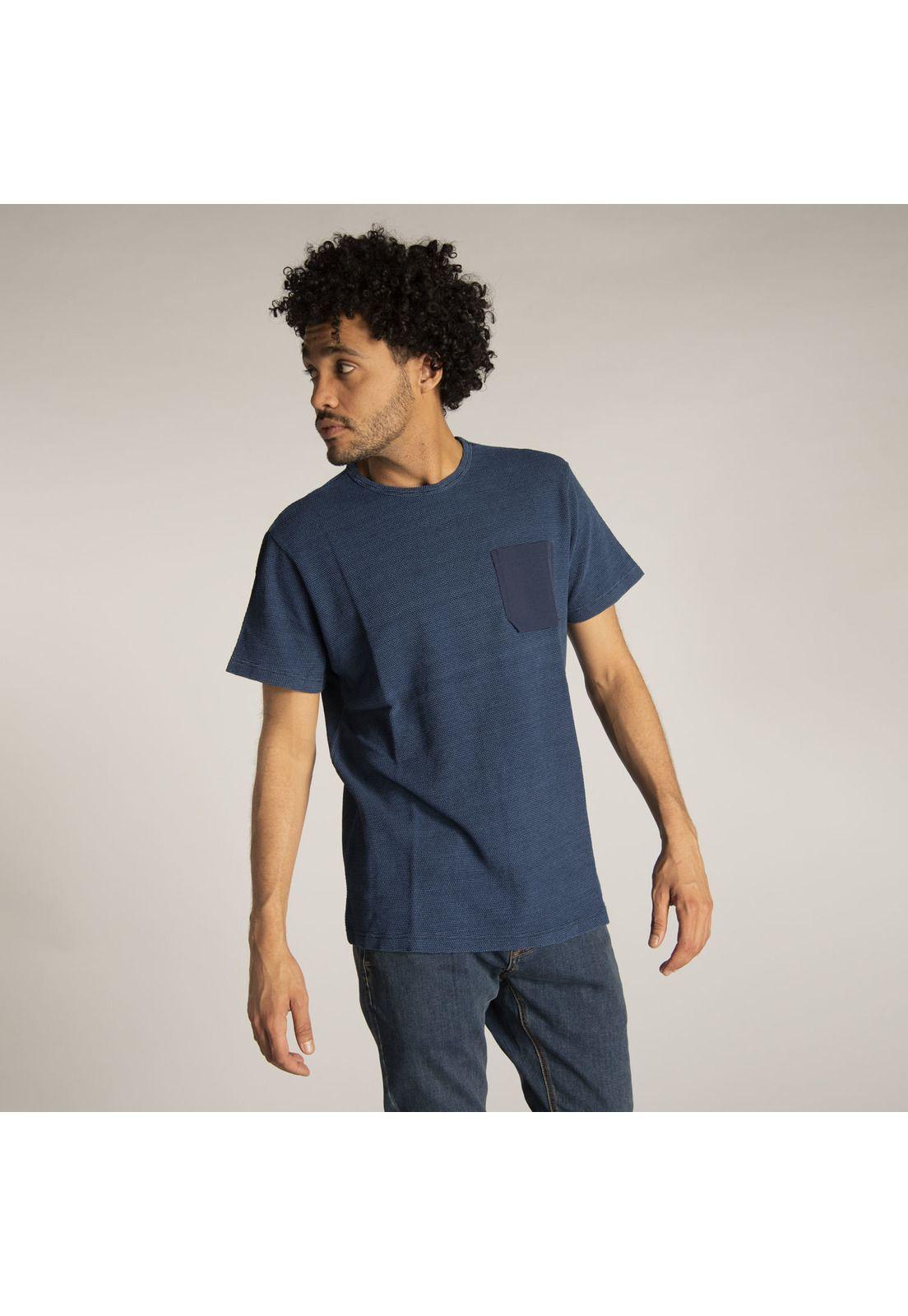 Polera M/C Hombre Fdtn Work Pkt Tee Azul-1
