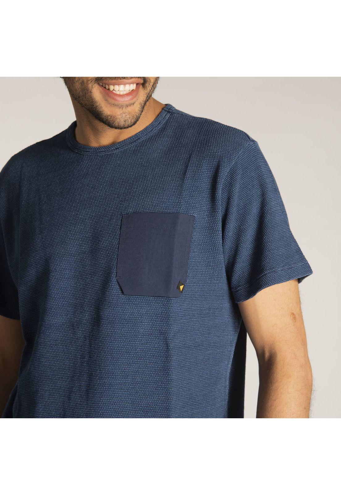 Polera M/C Hombre Fdtn Work Pkt Tee Azul-4