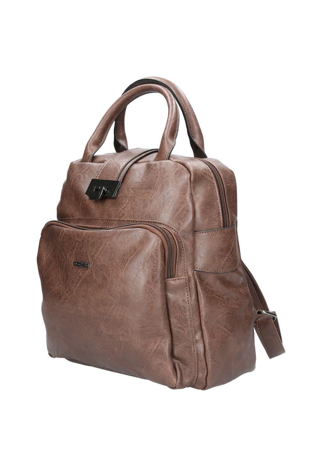 Mochila Convertible Mujer Elist Backbag Café-1