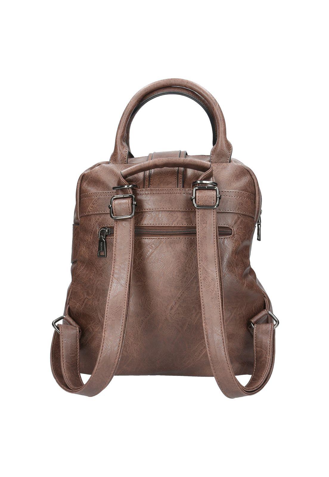 Mochila Convertible Mujer Elist Backbag Café-2