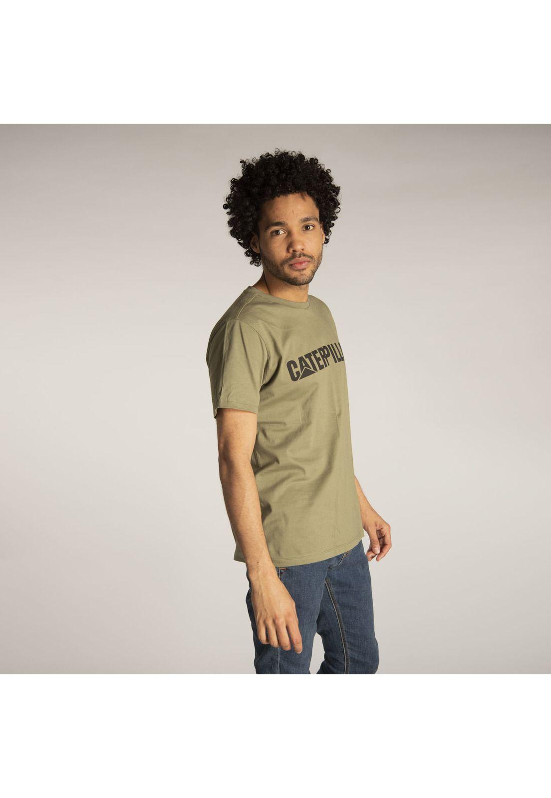 Polera M/C Hombre Slim Fit Caterpillar Verde-1