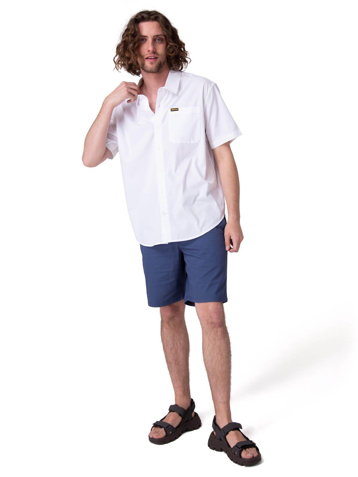 Camisa Manga Corta Poplin S/S Shirt Ii Hombre Blanco-4
