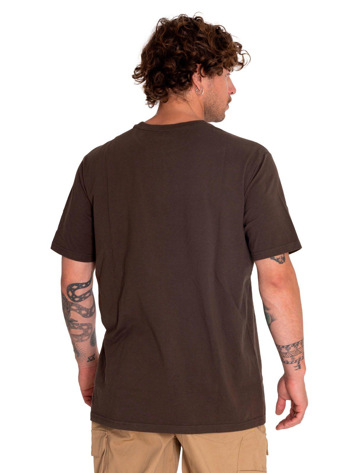 Polera Manga Corta Unisex Heavyweight Washed Café-3