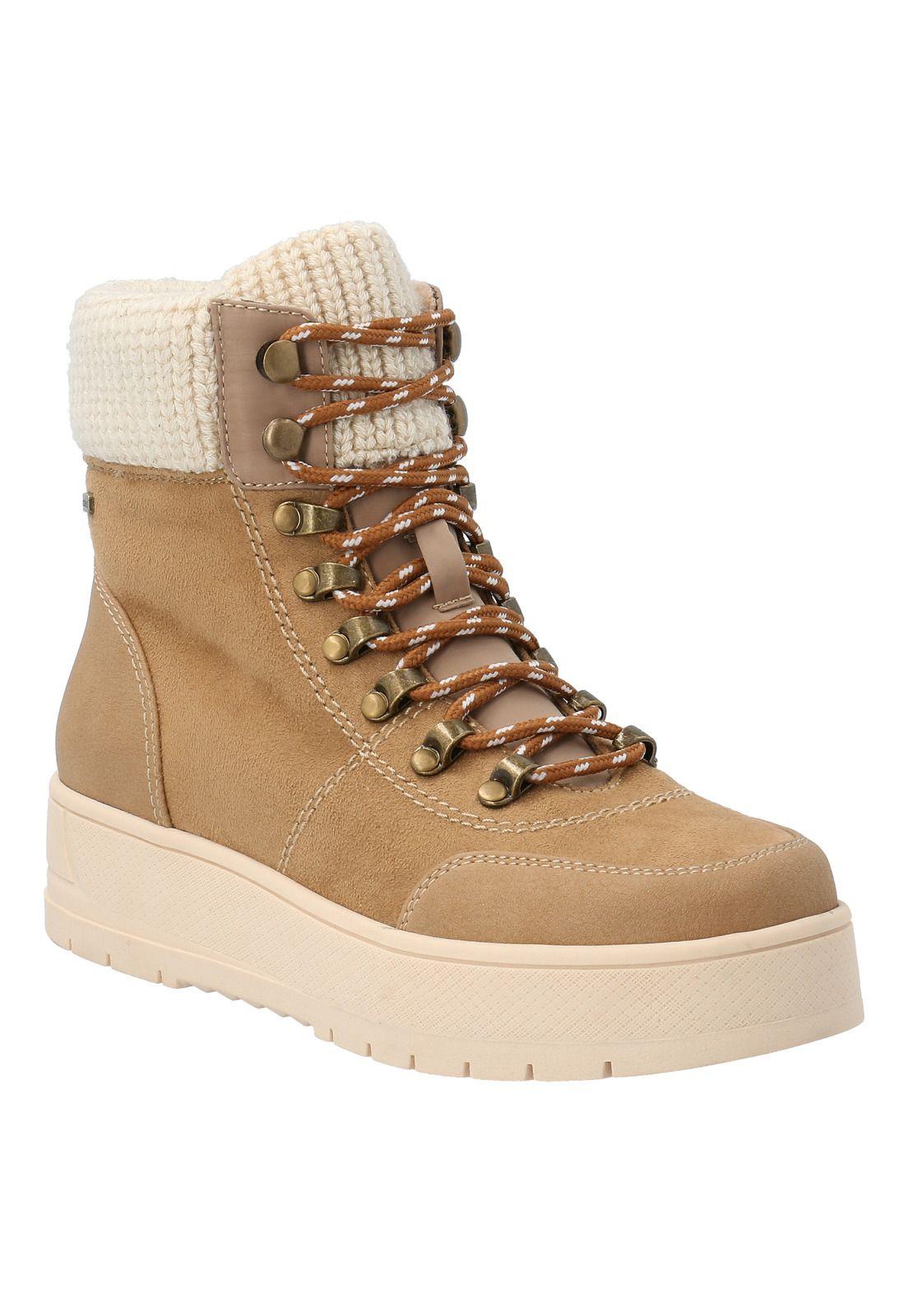 Botin Mujer Eaton Camel-0