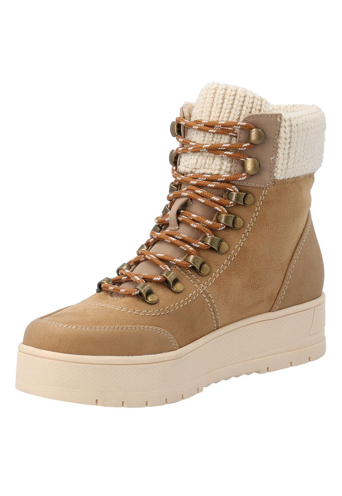 Botin Mujer Eaton Camel-3